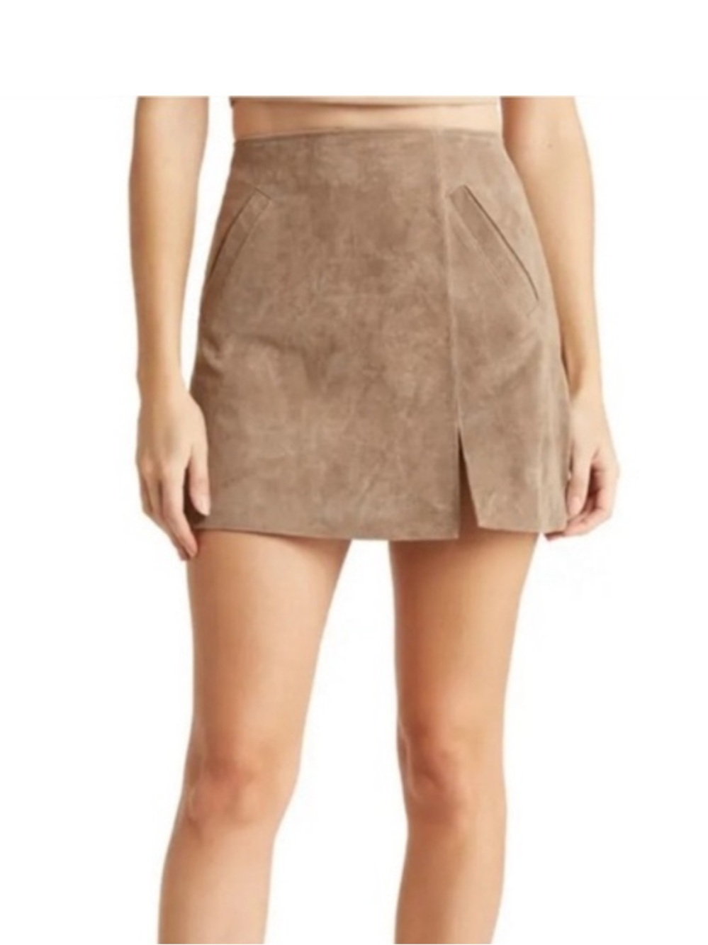 Blank NYC Suede Mini Skirt Color Desert Sand NWT size 25